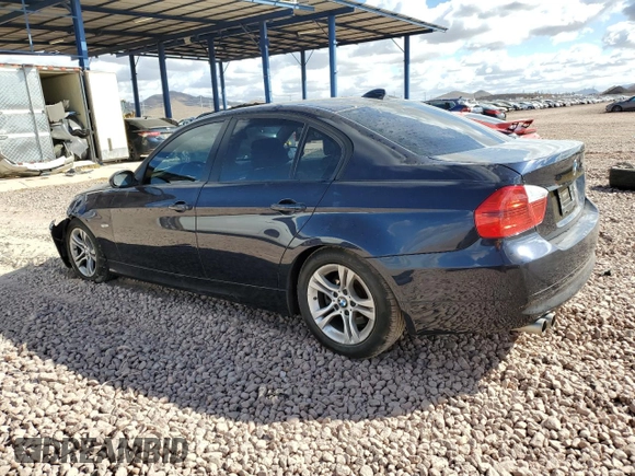 2008 BMW 3 Series 328i with VIN WBAVC53548FZ82073, listed as a Copart auction lot 46715705 with 92,516 mi miles and Salvage Title. Bid and sale history available at DreamBid. Image 2.