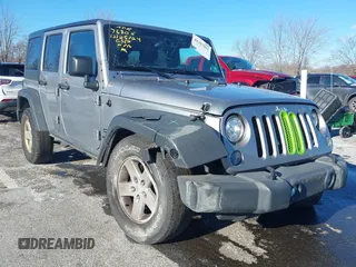 2017 Jeep Wrangler Unlimited Sport z VIN 1C4HJWDG1HL751077, wystawiony jako IAAI lot #41257953 z przebiegiem 109 203 mil mil oraz . Historia ofert i sprzedaży dostępna na DreamBid. Obrazek 1.