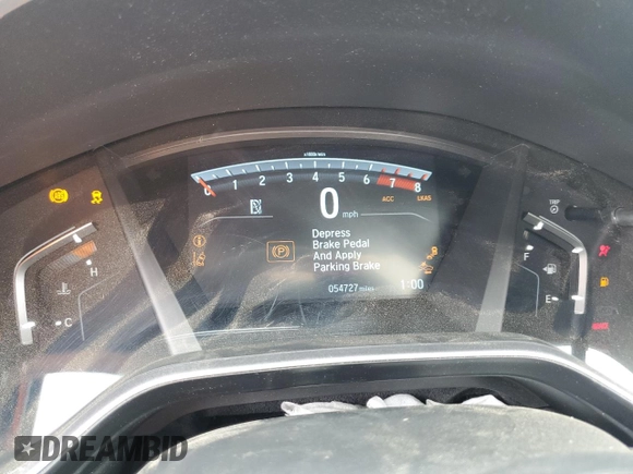 2017 Honda CR-V EX-L with VIN 2HKRW2H88HH640080, listed as a Copart auction lot 54396835 with 54,727 mi miles and Salvage Title. Bid and sale history available at carsss.com. Image 9.