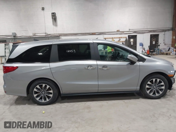 2024 Honda Odyssey EX-L with VIN 5FNRL6H68RB058253, listed as a IAAI auction lot 41721587 with 22,522 mi miles and . Bid and sale history available at DreamBid. Image 13.