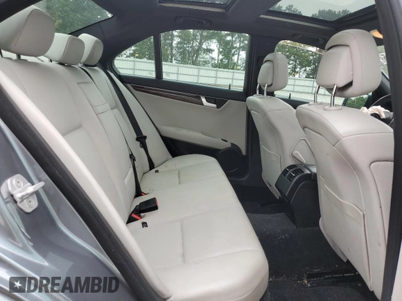 2012 Mercedes-Benz C 300 Sport with VIN WDDGF8BB9CR204182, listed as a Copart auction lot 58328205 with 131,435 mi miles and Salvage title. Bid and sale history available at DreamBid. Image 10.
