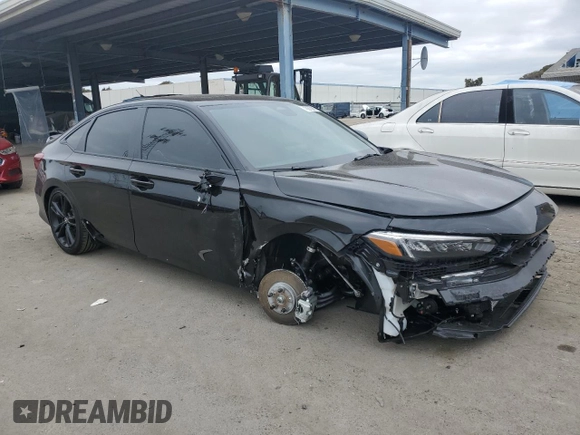 2025 Honda Civic Si with VIN 2HGFE1E50SH473225, listed as a Copart auction lot 43275915 with 4,756 mi miles and Salvage Title. Bid and sale history available at DreamBid. Image 4.