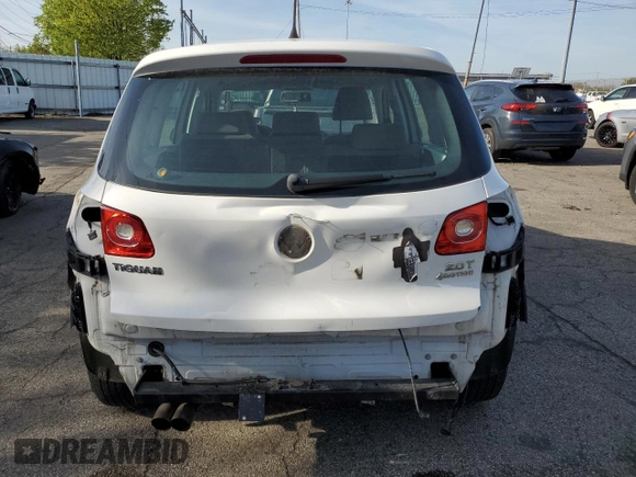 2011 Volkswagen Tiguan SE with VIN WVGBV7AX6BW525168, listed as a Copart auction lot 53824915 with 113,628 mi miles and Salvage Title. Bid and sale history available at DreamBid. Image 6.