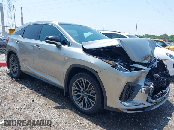 2021 Lexus RX 350 F Sport with VIN 2T2YZMDA5MC282968, listed as a IAAI auction lot 42429817 with 92,202 mi miles and . Bid and sale history available at DreamBid. Image 1.