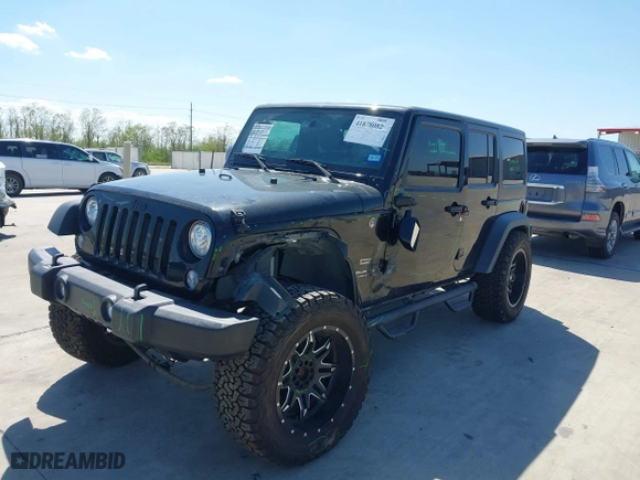 2018 Jeep Wrangler JK Unlimited Sport S with VIN 1C4BJWDG0JL861274, listed as a IAAI auction lot 41878082 with 82,281 mi miles. Bid and sale history available at carsss.com. Image 17.