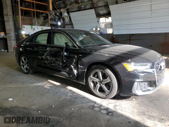 2024 Audi A6 Prestige with VIN WAUM2BF25RN003022, listed as a Copart auction lot 77803324 with 23,265 mi miles and Salvage Title. Bid and sale history available at carsss.com. Image 4.