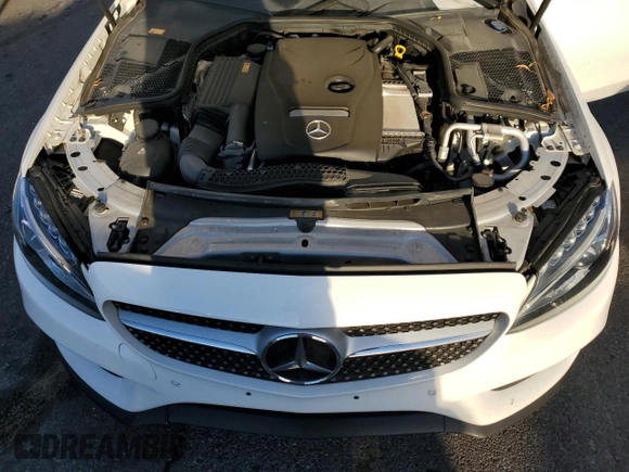 2017 Mercedes-Benz C 300 with VIN WDDWJ4JB8HF358637, listed as a Copart auction lot 84721744 with 56,442 mi miles and Salvage Title. Bid and sale history available at carsss.com. Image 11.