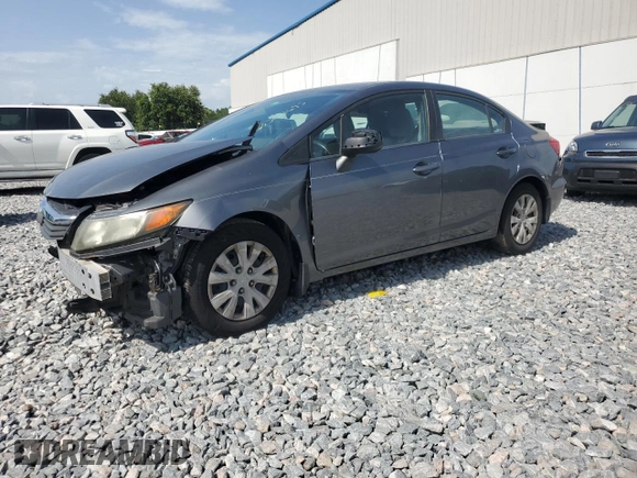 2012 Honda Civic LX z VIN 19XFB2F54CE379485, wystawiony jako Copart lot #60303675 z przebiegiem 156 462 mil mil oraz Czysty tytuł • Clean title. Historia ofert i sprzedaży dostępna na DreamBid. Obrazek 1.