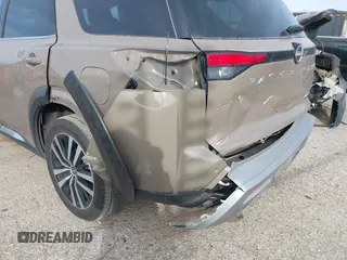 2023 Nissan Pathfinder Platinum with VIN 5N1DR3DH3PC273947, listed as a IAAI auction lot 41253438 with 13,101 mi miles and . Bid and sale history available at DreamBid. Image 19.