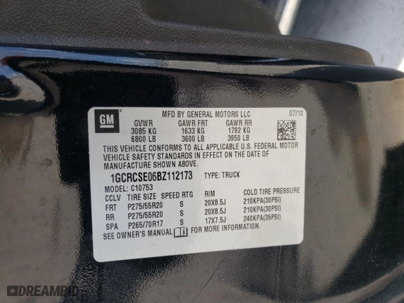 2011 Chevrolet Silverado 1500 LT with VIN 1GCRCSE06BZ112173, listed as a Copart auction lot 50928005 with 222,228 mi miles and Clean Title. Bid and sale history available at carsss.com. Image 12.