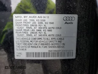 2013 Audi Q7 Prestige with VIN WA1WMAFE3DD015379, listed as a Copart auction lot 77213144 with 111,033 mi miles and Salvage title. Bid and sale history available at DreamBid. Image 13.