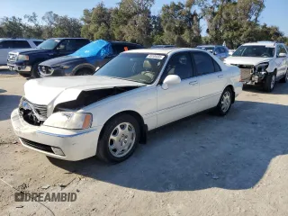 2000 Acura RL with VIN JH4KA9657YC002897, listed as a Copart auction lot 46105305 with 0 mi miles and Salvage Title. Bid and sale history available at carsss.com. Image 1.