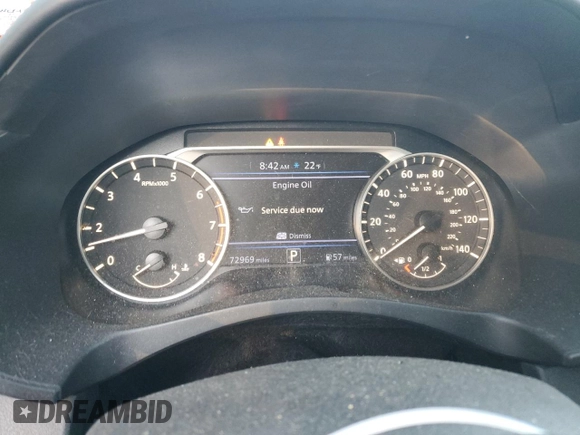 2022 Nissan Altima SR with VIN 1N4BL4CV1NN306526, listed as a Copart auction lot 41703665 with 72,969 mi miles and Salvage Title. Bid and sale history available at DreamBid. Image 9.