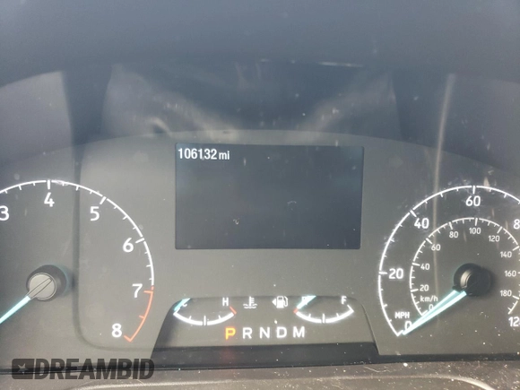 2020 Ford Transit Cargo with VIN 1FTBR1C86LKB53416, listed as a Copart auction lot 81788244 with 106,132 mi miles and Salvage Title. Bid and sale history available at DreamBid. Image 9.