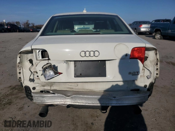 2005 Audi A4 2.0T with VIN WAUDF68E45A475264, listed as a Copart auction lot 80887284 with 274,763 mi miles and Clean Title. Bid and sale history available at carsss.com. Image 6.