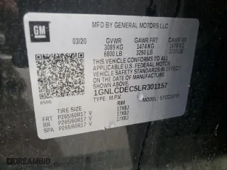 2020 Chevrolet Tahoe Commercial with VIN 1GNLCDEC5LR301157, listed as a Copart auction lot 82920264 with 66,041 mi miles and Salvage Title. Bid and sale history available at carsss.com. Image 12.