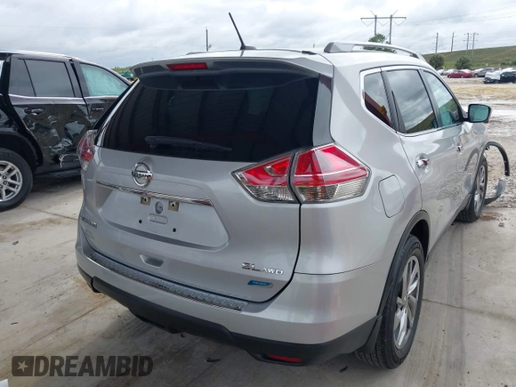 2014 Nissan Rogue SL with VIN 5N1AT2MV5EC873791, listed as a IAAI auction lot 41287168 with 120,694 mi miles. Bid and sale history available at carsss.com. Image 4.