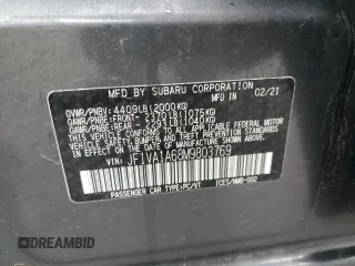 2021 Subaru WRX with VIN JF1VA1A68M9803769, listed as a Copart auction lot 44733885 with 0 mi miles and Salvage Title. Bid and sale history available at carsss.com. Image 12.