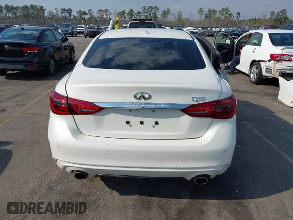 2021 Infiniti Q50 3.0t LUXE with VIN JN1EV7BP3MM700462, listed as a IAAI auction lot 41800539 with 55,866 mi miles. Bid and sale history available at carsss.com. Image 16.