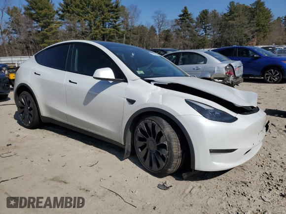 2021 Tesla Model Y Performance with VIN 5YJYGDEF9MF268006, listed as a Copart auction lot 49082695 with 69,743 mi miles and Salvage Title. Bid and sale history available at DreamBid. Image 4.