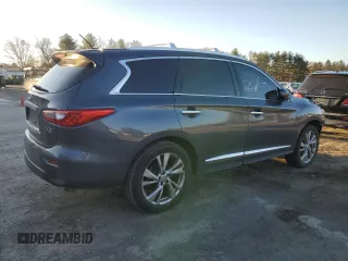 2013 Infiniti JX35 with VIN 5N1AL0MM1DC306035, listed as a Copart auction lot 47924065 with 133,126 mi miles and Salvage Title. Bid and sale history available at DreamBid. Image 3.
