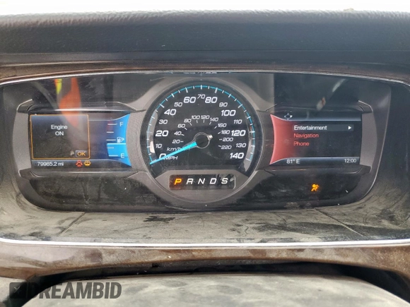2014 Ford Taurus Limited with VIN 1FAHP2F86EG100650, listed as a Copart auction lot 57033215 with 79,985 mi miles and Salvage title. Bid and sale history available at DreamBid. Image 9.