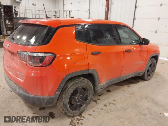 2019 Jeep Compass Sport with VIN 3C4NJCAB3KT851008, listed as a IAAI auction lot 41275348 with 86,318 mi miles and . Bid and sale history available at DreamBid. Image 4.
