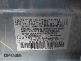 2024 Nissan Sentra SV with VIN 3N1AB8CV9RY306320, listed as a IAAI auction lot 41764978 with 10,115 mi miles. Bid and sale history available at carsss.com. Image 9.