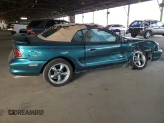 1996 Ford Mustang GT with VIN 1FALP45X5TF226385, listed as a Copart auction lot 43082185 with 21,450 mi miles and Salvage Title. Bid and sale history available at carsss.com. Image 3.