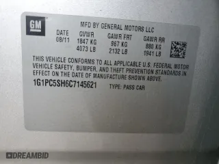 2012 Chevrolet Cruze LS with VIN 1G1PC5SH6C7145621, listed as a Copart auction lot 48908575 with 102,607 mi miles and Salvage Title. Bid and sale history available at carsss.com. Image 15.