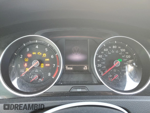 2016 Volkswagen Golf GTI Autobahn w/Performance Pkg with VIN 3VW447AU5GM023701, listed as a Copart auction lot 51243085 with 73,336 mi miles and Salvage Title. Bid and sale history available at carsss.com. Image 9.