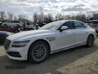 2022 Genesis G80 2.5T z VIN KMTGB4SCXNU093201, wystawiony jako Copart lot #46044585 z przebiegiem 28 184 mil mil oraz Szkoda całkowita • Salvage title. Historia ofert i sprzedaży dostępna na DreamBid. Obrazek 1.