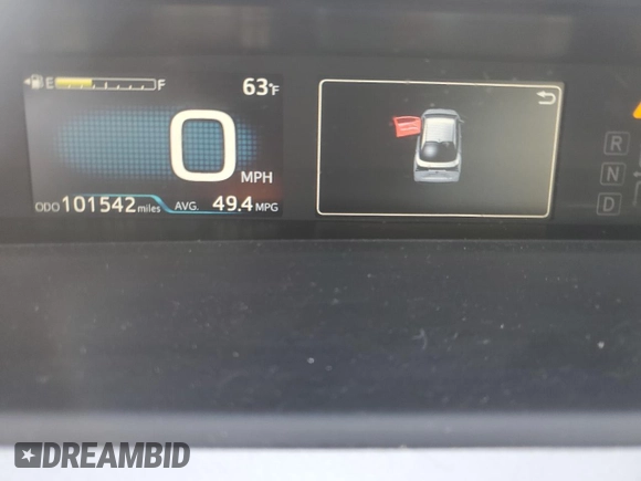 2019 Toyota Prius LE with VIN JTDL9RFU5K3004824, listed as a Copart auction lot 52640445 with 101,542 mi miles and Salvage Title. Bid and sale history available at DreamBid. Image 9.