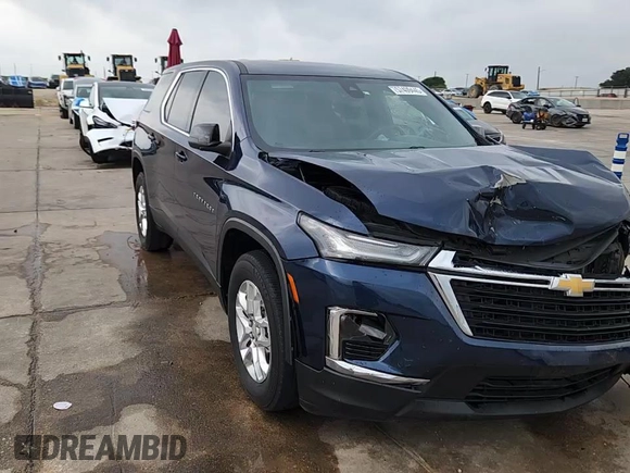 2022 Chevrolet Traverse LS with VIN 1GNERFKW2NJ153620, listed as a Copart auction lot 57409445 with 53,395 mi miles and Salvage title. Bid and sale history available at DreamBid. Image 14.
