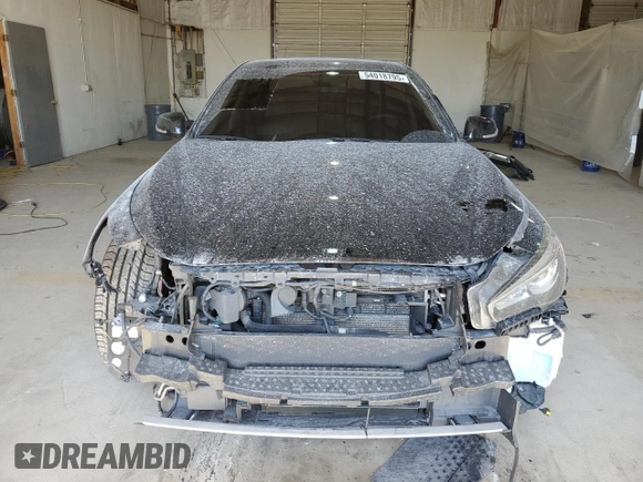 2016 Infiniti Q50 Red Sport 400 with VIN JN1FV7AR8GM450745, listed as a Copart auction lot 54018795 with 116,758 mi miles and Salvage title. Bid and sale history available at DreamBid. Image 5.