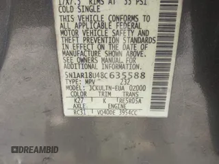 2008 Nissan Pathfinder S with VIN 5N1AR18U48C635588, listed as a IAAI auction lot 41477830 with 238,471 mi miles. Bid and sale history available at carsss.com. Image 9.