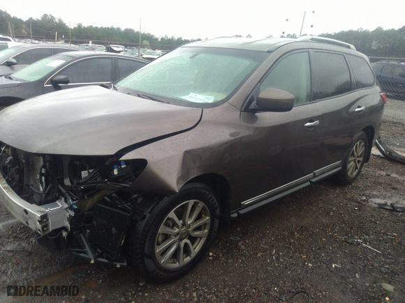 2016 Nissan Pathfinder S with VIN 5N1AR2MN2GC606299, listed as a IAAI auction lot 38882064 with 187,191 mi miles. Bid and sale history available at carsss.com. Image 22.