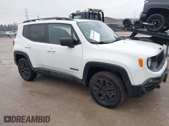 2018 Jeep Renegade Sport with VIN ZACCJBAB7JPH59147, listed as a IAAI auction lot 41661590 with 70,390 mi miles. Bid and sale history available at carsss.com. Image 1.