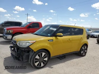 2014 Kia Soul + with VIN KNDJX3A52E7028473, listed as a Copart auction lot 61530074 with 143,328 mi miles and Salvage Title. Bid and sale history available at DreamBid. Image 1.