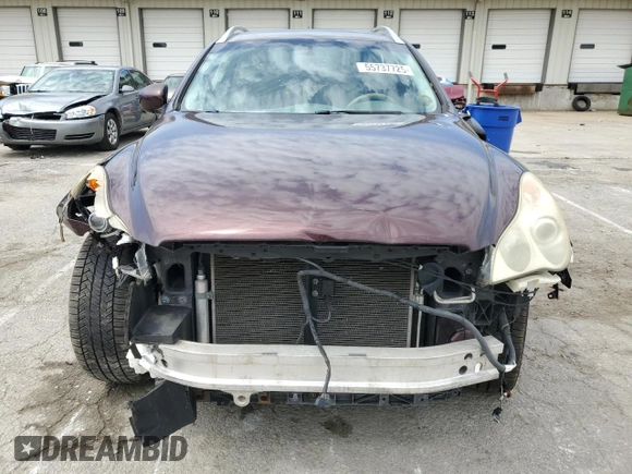 2012 Infiniti EX Journey with VIN JN1AJ0HR1CM451720, listed as a Copart auction lot 55737725 with 128,433 mi miles and Salvage title. Bid and sale history available at DreamBid. Image 5.