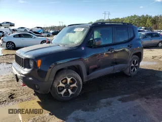 2019 Jeep Renegade Trailhawk z VIN ZACNJBC12KPJ97461, wystawiony jako Copart lot #46754925 z przebiegiem 55 893 mil mil oraz Szkoda całkowita • Salvage title. Historia ofert i sprzedaży dostępna na DreamBid. Obrazek 1.