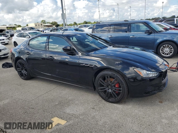 2017 Maserati Ghibli with VIN ZAM57XSS7H1249695, listed as a Copart auction lot 74371054 with 0 mi miles and Non Repairable. Bid and sale history available at carsss.com. Image 4.