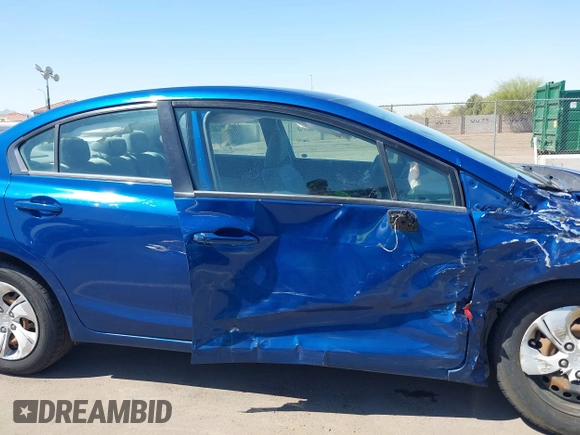 2014 Honda Civic Sedan LX with VIN 19XFB2F58EE260616, listed as a IAAI auction lot 41849697 with 148,757 mi miles. Bid and sale history available at carsss.com. Image 13.