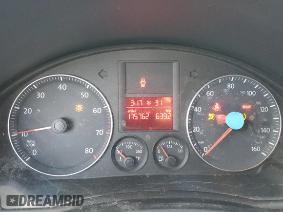 2007 Volkswagen Eos with VIN WVWAA71F37V022794, listed as a Copart auction lot 83050514 with 175,762 mi miles and Salvage Title. Bid and sale history available at DreamBid. Image 9.
