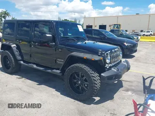 2016 Jeep Wrangler Unlimited Sport z VIN 1C4BJWDG4GL327638, wystawiony jako IAAI lot #42494615 z przebiegiem 139 371 mil mil oraz . Historia ofert i sprzedaży dostępna na DreamBid. Obrazek 1.