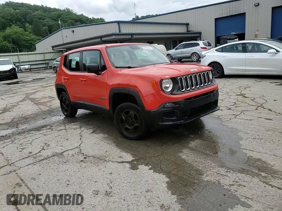 2017 Jeep Renegade Sport with VIN ZACCJBAB4HPE54733, listed as a Copart auction lot 61363555 with 199,315 mi miles and Salvage title. Bid and sale history available at DreamBid. Image 13.