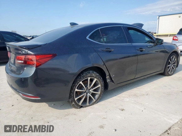 2015 Acura TLX Advance with VIN 19UUB2F77FA000352, listed as a Copart auction lot 60618585 with 95,205 mi miles and Salvage title. Bid and sale history available at DreamBid. Image 3.