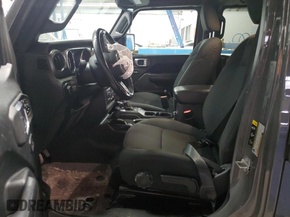 2021 Jeep Wrangler Unlimited Willys with VIN 1C4HJXDN3MW570110, listed as a Copart auction lot 53696535 with 40,166 mi miles and Salvage title. Bid and sale history available at DreamBid. Image 7.