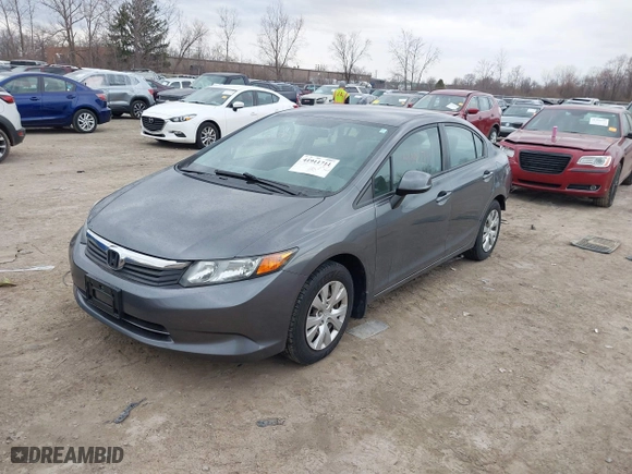 2012 Honda Civic Sdn LX with VIN 19XFB2F5XCE075657, listed as a IAAI auction lot 41911711 with 180,964 mi miles. Bid and sale history available at carsss.com. Image 18.