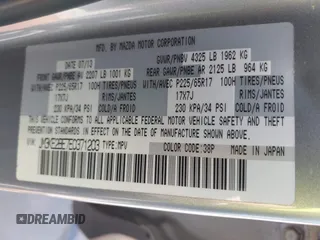 2014 Mazda CX-5 Sport with VIN JM3KE2BE7E0371203, listed as a IAAI auction lot 42243756 with 121,534 mi miles and . Bid and sale history available at DreamBid. Image 9.
